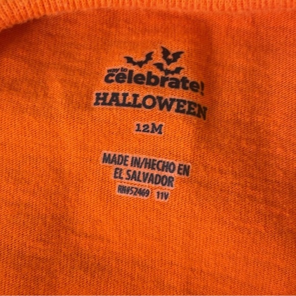Celebrate Halloween Pumpkin Long Sleeve Shirt Baby Toddler Girl size 12 Month - Picture 3 of 3
